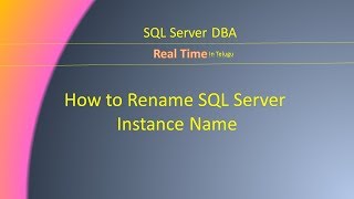 How to Rename SQL Server Instance Name [upl. by Alena]