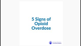 5 Signs of Opioid Overdose [upl. by Hannah807]