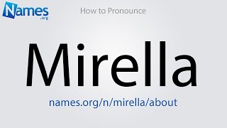 How to Pronounce Mirella [upl. by Richardson]