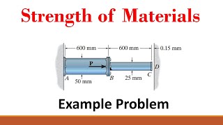 Strength of Materials Part 21 Axial Load Support Reactions Compatibility Conditions [upl. by Ephram729]