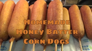 Homemade Honey Batter Corn Dogs Recipe [upl. by Pani]