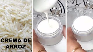 COMO HACER CREMA DE ARROZ CREMA ANTIEDAD ACLARA EL ROSTRO [upl. by Anglim977]