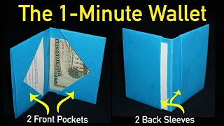 The Easy 1Minute Wallet Easiest Paper WalletCardHolder [upl. by Gabriela]