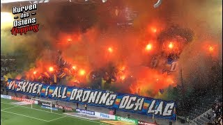 Djurgårdens IF 12 Hammarby IF 06102019  Choreos Pyroshows amp Support [upl. by Chancelor]