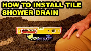 FLO FX SHOWER DRAIN ON ACTUAL JOB  TUTORIAL [upl. by Lexie]