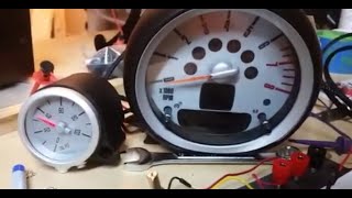 Part 3  Installing and wiring the oil pressure and water temp gauges in 2009 R56 Mini Cooper [upl. by Steere]