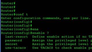 16 Enable Enable Secret Password Configuration [upl. by Basilius]