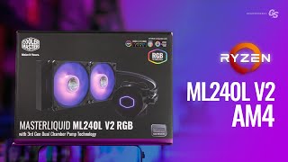 HOW TO Cooler Master ML240L V2 RGB AM4 amp AM5 Install Guide [upl. by Absalom610]