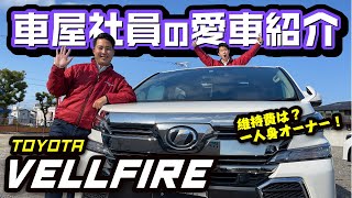 【車屋社員の愛車紹介】トヨタヴェルファイアが愛車！独り身男性の室内空間の使用用途は？維持費は？実燃費は？後輩がインタビュー！ [upl. by Nnayd20]