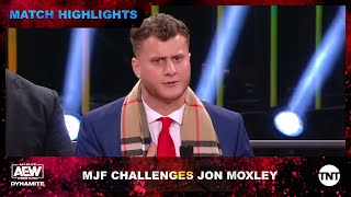 MJF Challenges AEW World Champion Jon Moxley in Epic Promo [upl. by Sarita]