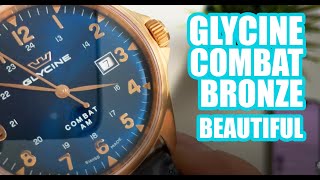 First Review of The Glycine Combat Bronze Blue Dial  GL0285 [upl. by Anurb]