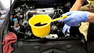 20032007 Honda Accord Coolant drain and refill [upl. by Stutzman]