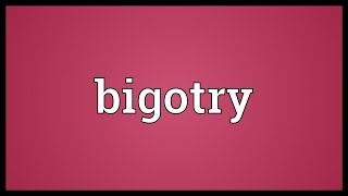 Bigotry Meaning [upl. by Onibas]