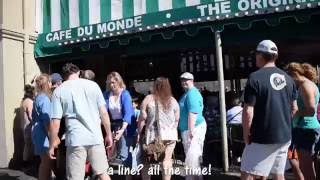 Beignets at Cafe du Monde  New Orleans HD [upl. by Nnylylloh966]