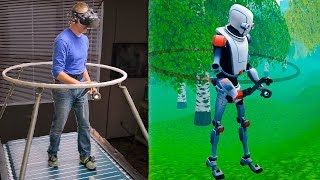 The Infinadeck Omnidirectional Treadmill  Smarter Every Day 192 VR Series [upl. by Notniuqal]