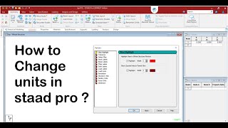How to change units in Staad pro   Connect Edition [upl. by Jaehne669]