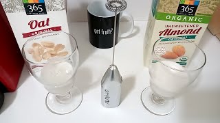 Oat Milk vs Almond Milk part 2 Frothing Test [upl. by Saidel]