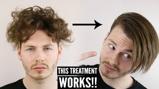 Keratin Hair Treatment  Mens Curly Hair Transformation  How To Style 2025 [upl. by Llenroc]