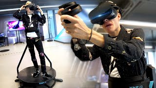 This VR Treadmill Brings Us Closer To Ready Player One [upl. by Larimor29]