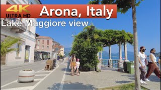 Arona Italy  Tour along the shores of Lake Maggiore June 2021 Travel destination 4k  UHD 60fps [upl. by Yolanthe452]