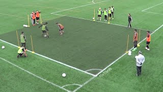 1vs1 Dribbling Soccer Drill  Attacking amp Defending Exercises [upl. by Nikolaus]