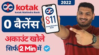 Kotak Mahindra Bank Open Account Zero Balance   Full Video KYC [upl. by Kuster]