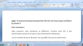 quotSouvenirs et nostalgiequot introduction arguments et exemples conclusion [upl. by Junieta]