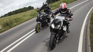 Yamaha MT10 vs BMW S1000R Review Road Test  Visordown Motorcycle Reviews [upl. by Aileon]