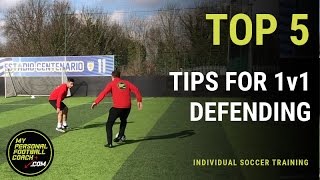 Soccer Training  Top 5 tips for 1v1 defending [upl. by Kim]