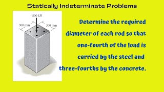 Statically Indeterminate Members sample problem  Axially loaded members [upl. by Akinehc]