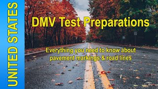 DMV Test Preparations – Road Markings amp Lines [upl. by Gnilyarg926]