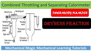 separating and throttling calorimeter  DRYNESS FRACTION  PROPERTIES OF STEAM [upl. by Datnow]