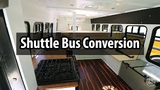 Amazing SHUTTLE BUS Conversion in 4 weeks [upl. by Haimorej]