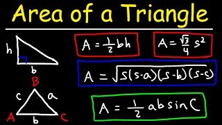 Area of a Triangle Given 3 Sides Herons Formula [upl. by Auqinaj]