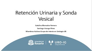 Retención urinaria y paso de sonda vesical [upl. by Marthena]