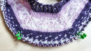 Raglanzunahmen stricken  Raglan Pullover RVO stricken TEIL 2 [upl. by Ennaoj680]