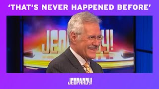 Jeopardy Contestant Interview Blooper  JEOPARDY [upl. by Etterb]