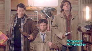 Supernatural Season 8  14 GAG REEL Supercut  Funny Supernatural Bloopers VS Real Life [upl. by Enela751]