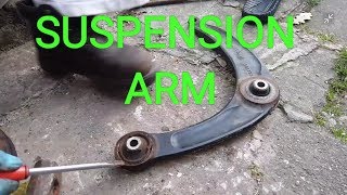 HOW TO INSTALL PEUGEOT 307 LOWER CONTROL ARM BUSHEING [upl. by Metzgar254]