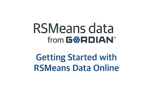 Getting Started with RSMeans Data Online [upl. by Anida]