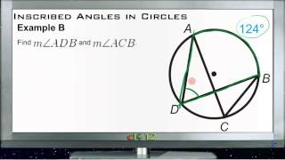 Inscribed Angles in Circles Examples Basic Geometry Concepts [upl. by Llertnek]