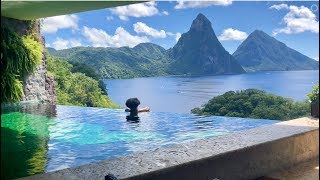 JE2 Sanctuary Room Tour at Jade Mountain Resort St Lucia [upl. by Halladba539]