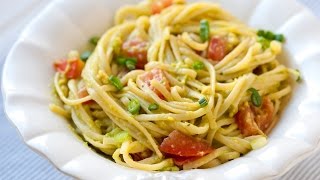 Quick Easy Avocado Pasta Recipe [upl. by Jarvey2]