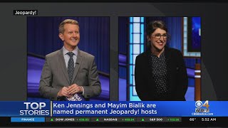 Ken Jennings Mayim Bialik named permanent Jeopardy hosts [upl. by Venetia]