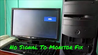 How to Fix No Signal To PC Monitor  No Signal on Monitor Easy Fix [upl. by Nieberg]