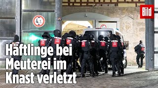 Gefängnismeuterei Polizei stürmt Knast in Thüringen  JVA Untermaßfeld [upl. by Htenek505]