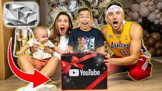 OPENING Our 10M Subscriber PLAY BUTTON  The Royalty Family [upl. by Nilesoj]