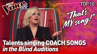 KIDS who auditioned with a COACH SONG in The Voice Kids [upl. by Tikna100]