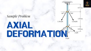 Axial Deformation Sample Problem  Mechanics of Deformable Bodies Lesson 9 [upl. by Annahvas791]